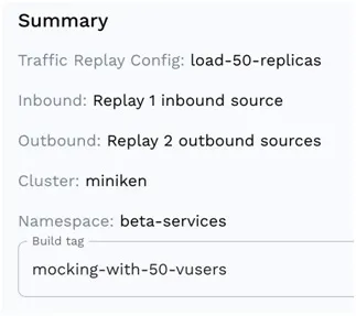 Running the scenario is as easy as combining your workload, your snapshot of traffic and the spec...