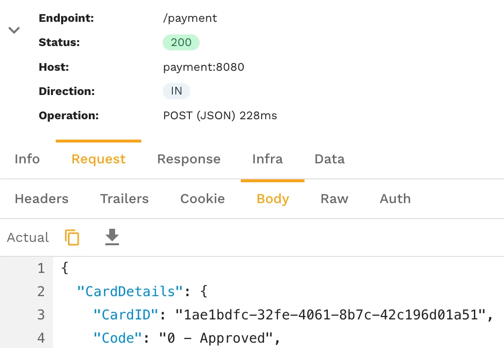 Screenshot of viewing requests