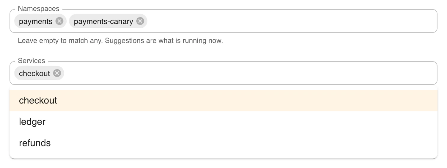 Services suggestions for the payments namespaces: checkout, ledger and refunds