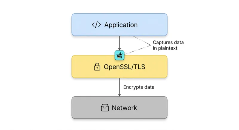 eBPF capture point between application and OpenSSL before encryption