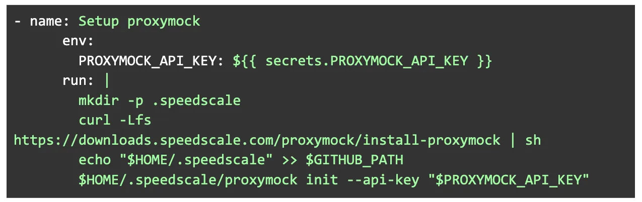 script installs proxymock