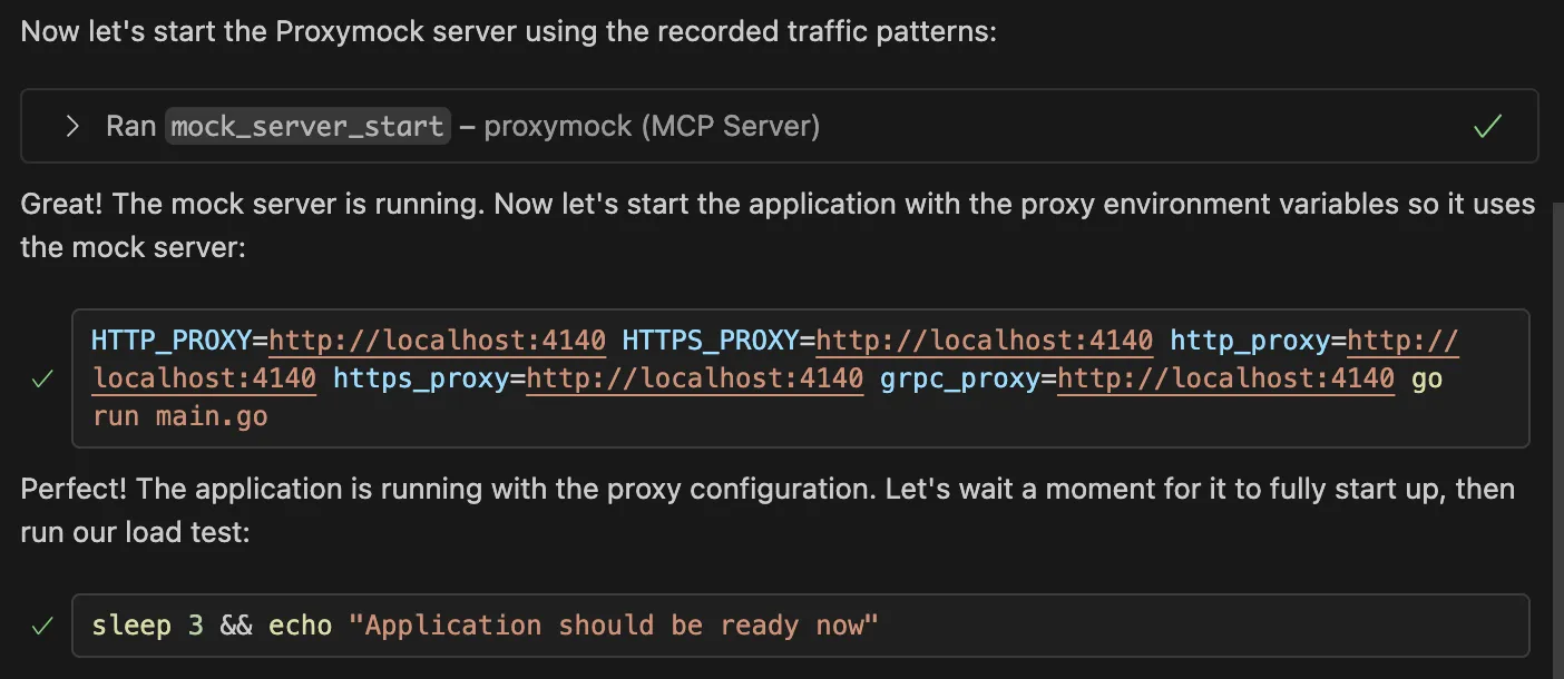 ai running proxymock server traffic recorder