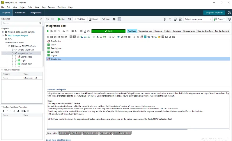 The ReadyAPI user interface