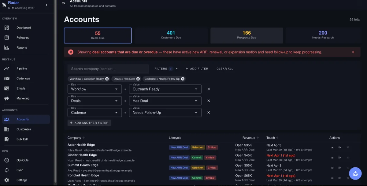 Radar — the vibe-coded prospecting dashboard