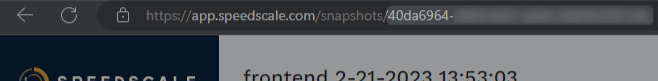 Speedscale Traffic Replay Snapshot ID