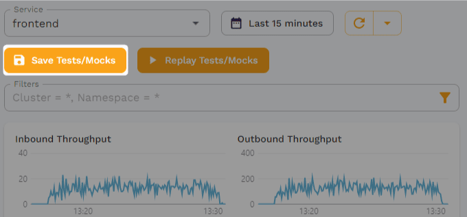 Speedscale Traffic Viewer Save Tests/Mocks