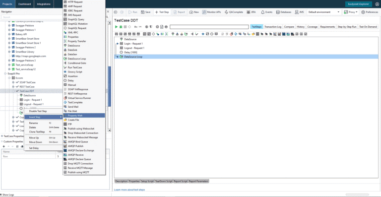 SoapUI user interface