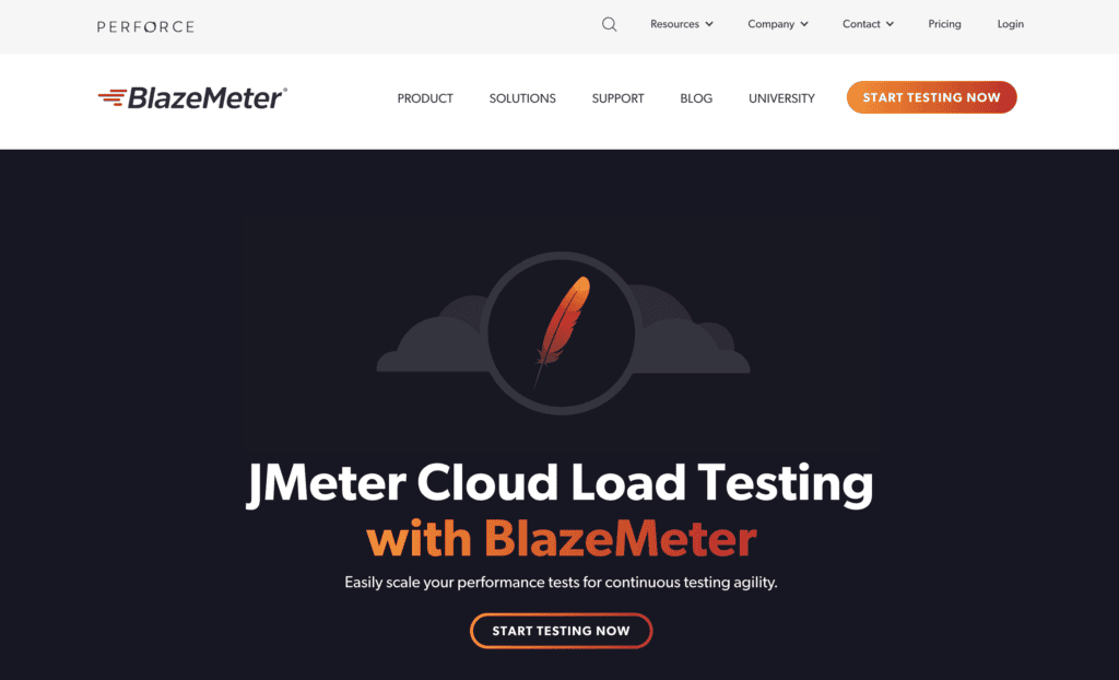 Blazemeter website