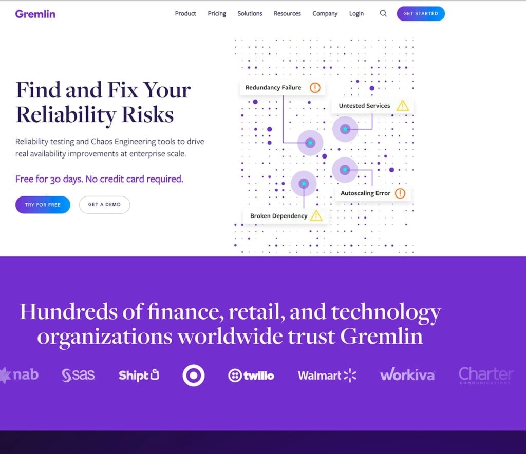 Gremlin Home Page Screenshot