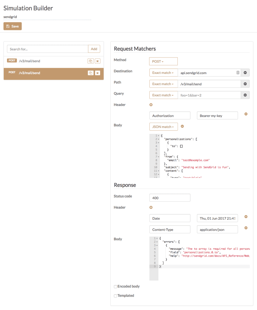 Hoverfly service virtualization editor